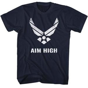 Us Air Force Aim High Navy Adult T-Shirt